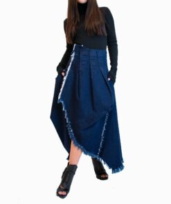 Denim Handcrafted Skirt VI4