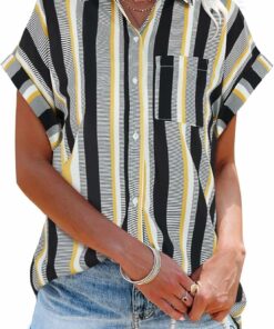 V Neck Work Blouses Top VI34